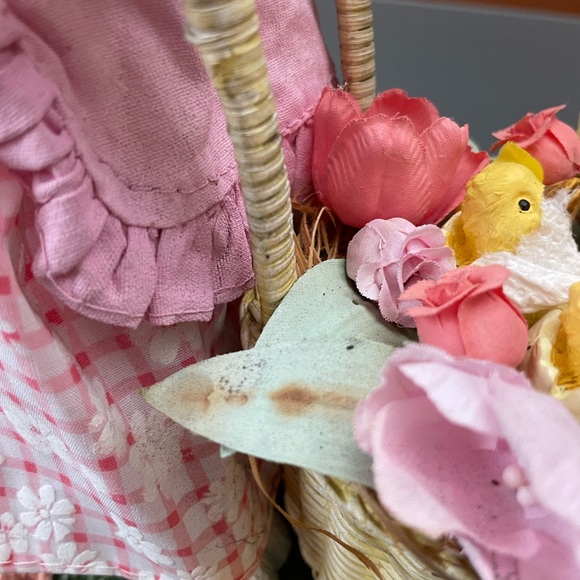 Vintage Figurines Fabric Mache Spring Easter Bunnies Bunny Couple 13-14” Lot 2 - Picture 14 of 16